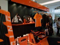 At the 2012 Bangkok Motorbike Festival, KTM was also showing a good collection of Motorcycle riding gear and accessories.