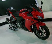 The Honda CBR500R as shown at the 2012 Bangkok Motor Expo 2012 in Red color. [story:The-Honda-CBR500R-CB500F-and-the-CB500X For more info on the Honda CBR500R, CB500F and the CB500X]