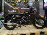 The Stallion Centaur Sport Classic, a 150cc retro look - cafe racer style motorcycle. Made in Thailand. For more information [story:Stallion-Centaur-Sport-Classic_Retro-150 The Stallion Centaur Sport Classic - The Retro 150cc]