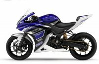 The new 2014 Yamaha YZF-R25 seen from the left side. For more information regarding the Yamaha TZF-R25 you can take a look at [story:The-Yamaha-YZF-R25_Parallel-Twin-Engine The Yamaha YZF-R25 - Parallel Twin Engine]