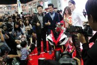 The latest, 2012, Yamaha YZF-R1, motorcycle at the 33rd Bangkok International Motorshow