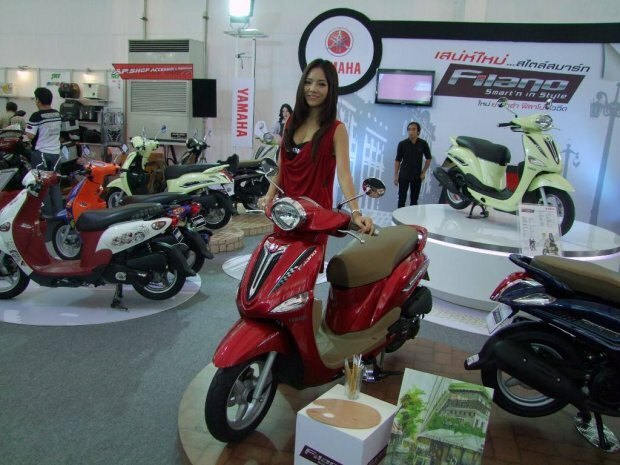 The Yamaha Motor booth at the 2012 Bangkok Motorbike Festival
