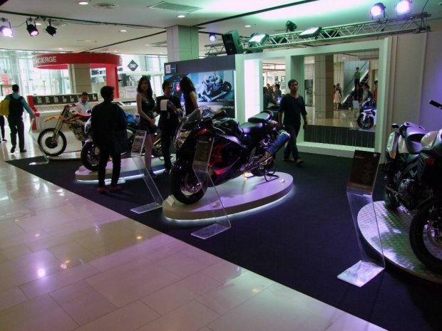 The Suzuki booth at the 2012 Bangkok Motorbike Festival