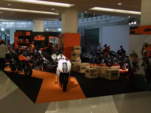 The KTM booth at the 2012 Bangkok Motorbike Festival