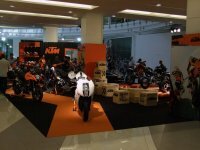 As traditional KTM is present at the Bangkok Motorbike Festval with the well familiar slogan 'Ready to Race'.