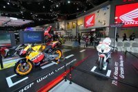 The Honda Race Bikes on display at the 33rd Bangkok International Motorshow
